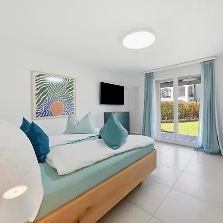 Appartement Giardino Felice Familienfreundliche Mit 240m2 Eigenem Garten & Klimaanlage Ascona